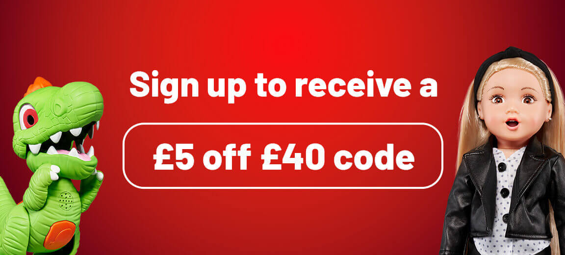 Sign up to receive a £5 off £40 code